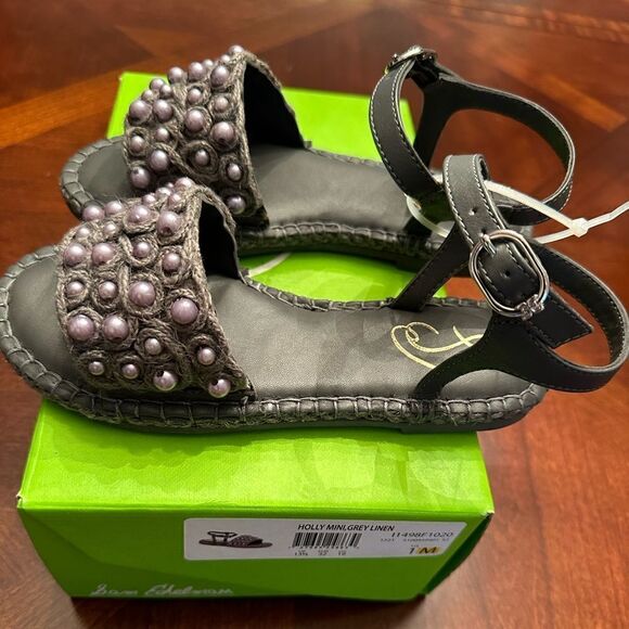 Sam Edelman holly mini beaded leather upper and lining sandal size 1M - Picture 12 of 13